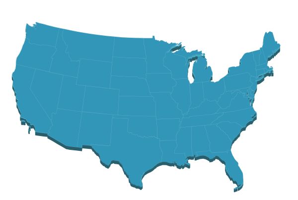美国地图PNG透明背景免抠图元素 16图库网编号:46488