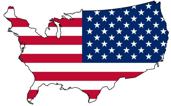 美国地图PNG免抠图透明素材 16设计网编号:46490