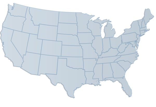 美国地图PNG免抠图透明素材 16设计网编号:46496