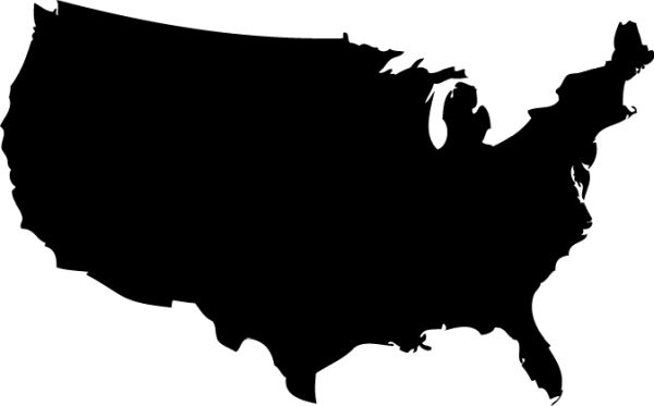 美国地图PNG透明背景免抠图元素 16图库网编号:46497