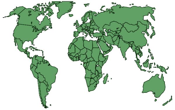 世界地图PNG透明背景免抠图元素 16图库网编号:34504