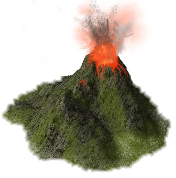 火山 PNG免抠图透明素材 16设计网编号:63872