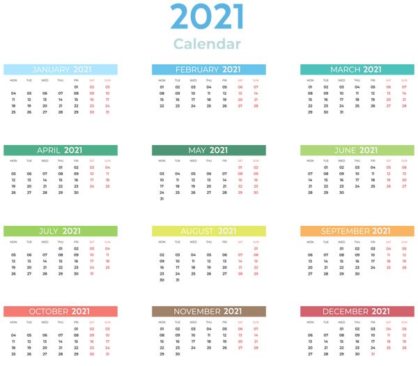 2022年日历PNG透明背景免抠图元素 