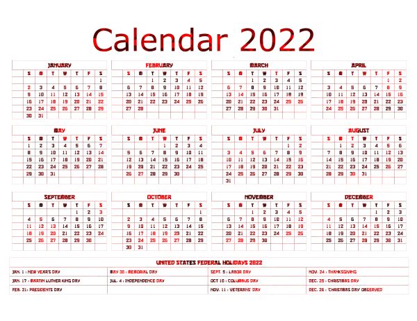 2022年日历PNG免抠图透明素材 16设计网编号:104353