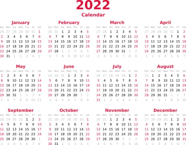 2022年日历PNG免抠图透明素材 素材天下编号:104357