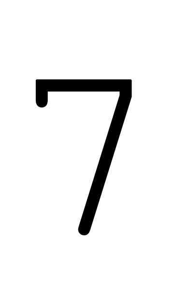 number 7 PNG透明背景免抠图元素 16图库网编号:18618