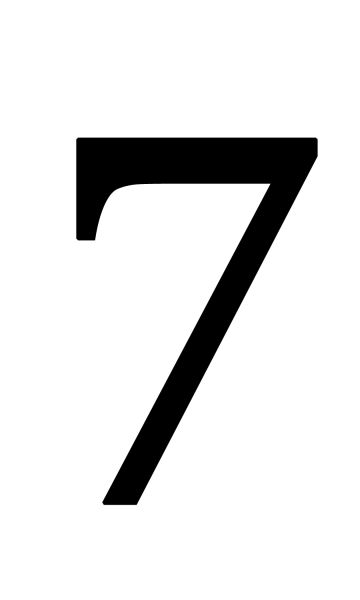 number 7 PNG透明背景免抠图元素 16图库网编号:18622