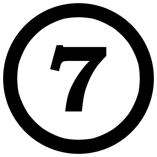 number 7 PNG免抠图透明素材 16设计网编号:18623