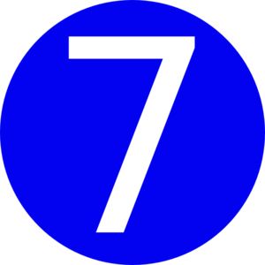 number 7 PNG透明背景免抠图元素 16图库网编号:18625