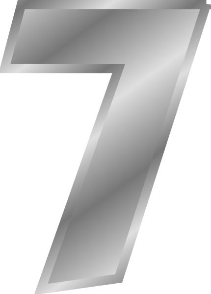 number 7 PNG透明背景免抠图元素 16图库网编号:18626