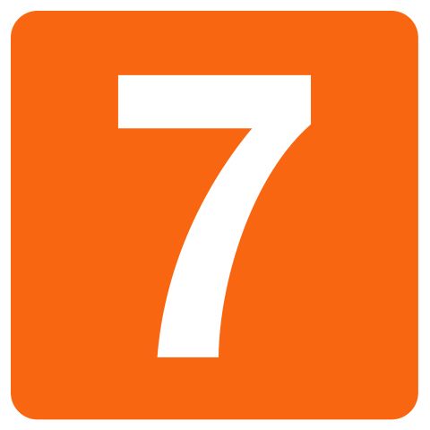 number 7 PNG免抠图透明素材 16设计网编号:18628