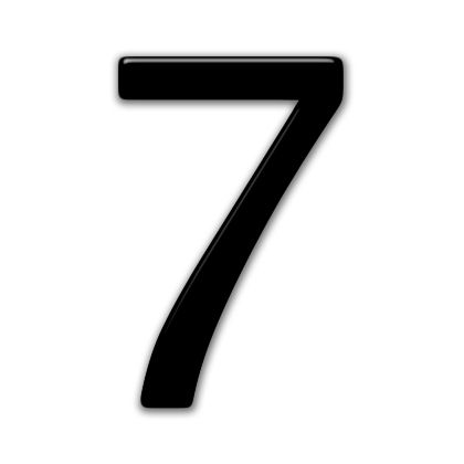 number 7 PNG透明背景免抠图元素 1