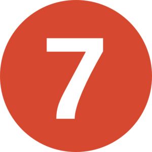 number 7 PNG免抠图透明素材 16设计网编号:18640
