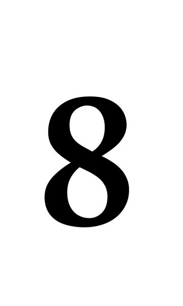 number 8 PNG透明背景免抠图元素 16图库网编号:18660