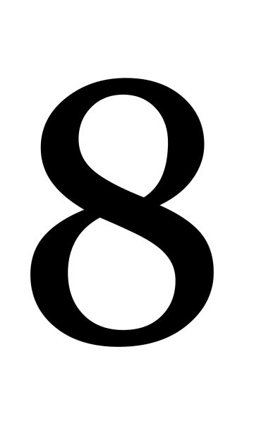 number 8 PNG透明背景免抠图元素 16图库网编号:18661