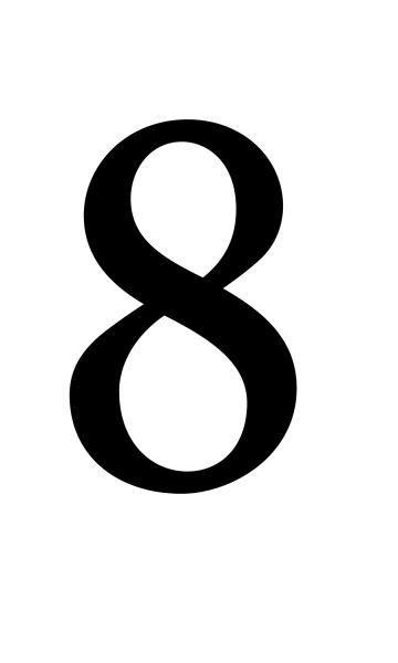 number 8 PNG透明背景免抠图元素 16图库网编号:18662