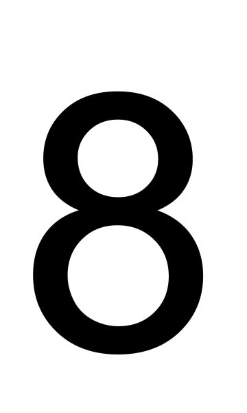 number 8 PNG透明背景免抠图元素 16图库网编号:18668