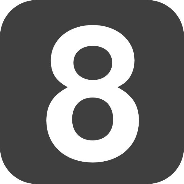 number 8 PNG免抠图透明素材 16设计网编号:18671