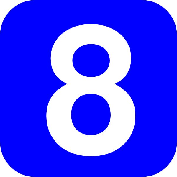 number 8 PNG透明元素免抠图素材 16素材网编号:18689