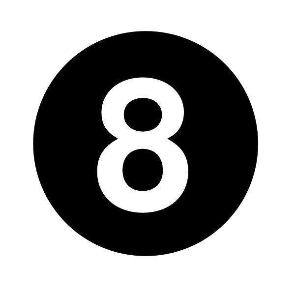 number 8 PNG透明背景免抠图元素 16图库网编号:18698