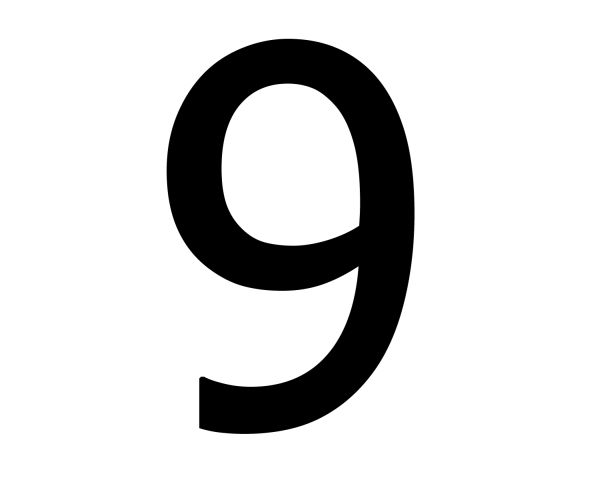 Number 9 PNG透明背景免抠图元素 素材中国编号:19112