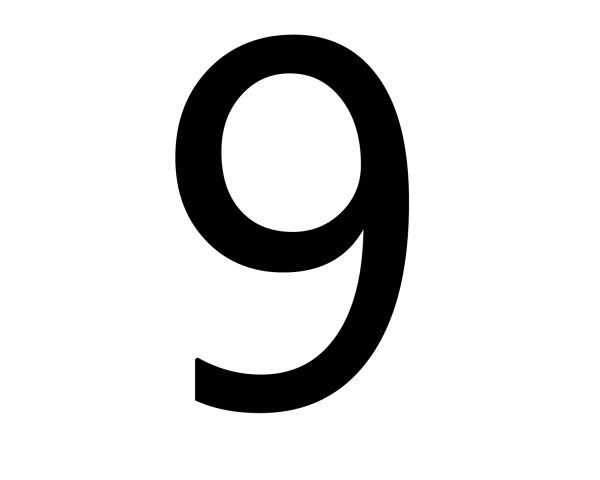 Number 9 PNG透明元素免抠图素材 16素材网编号:19114
