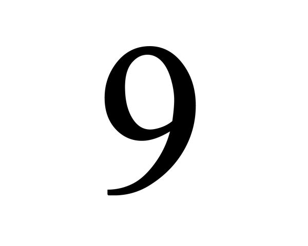 Number 9 PNG免抠图透明素材 普贤居素材编号:19121
