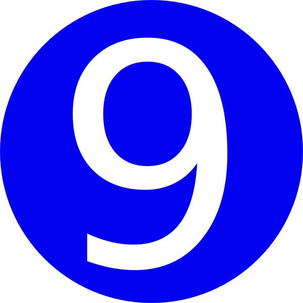 Number 9 PNG透明背景免抠图元素 素材中国编号:19124