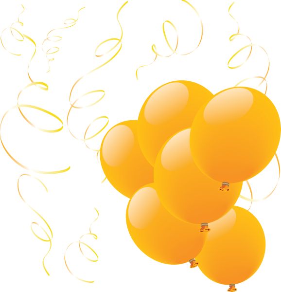黄色气球PNG免抠图透明素材 普贤居素材编号:3399