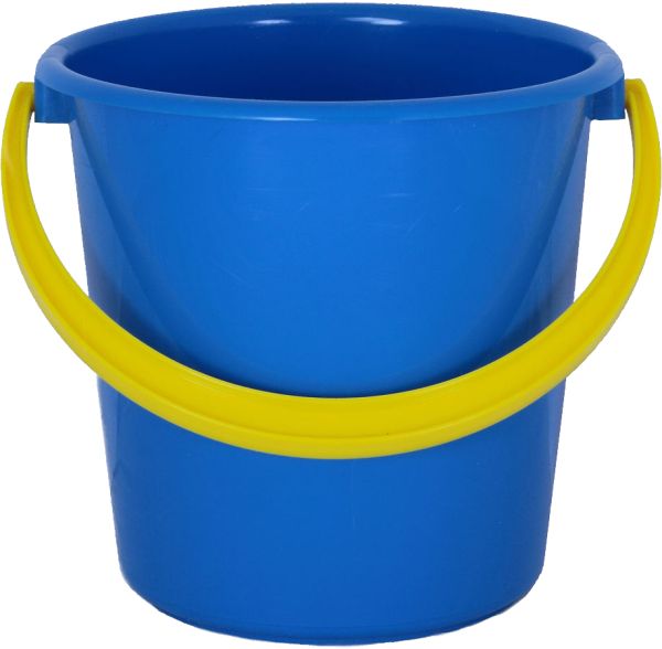 塑料蓝色水桶PNG透明背景免抠图元