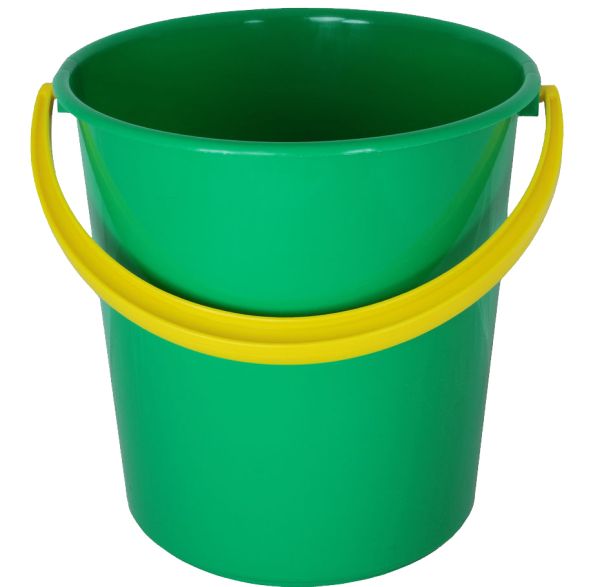 塑料绿色水桶PNG透明背景免抠图元