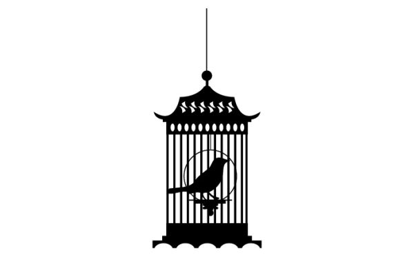 笼中鸟 PNG透明背景免抠图元素 16图库网编号:41402