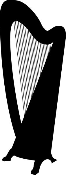 竖琴 PNG免抠图透明素材 素材天下编号:24098