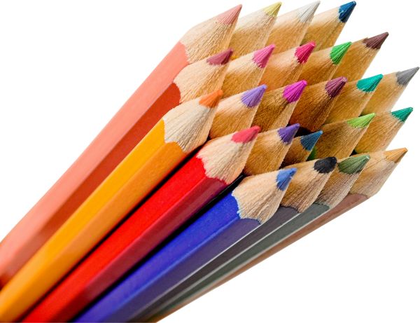 彩色铅笔PNG透明元素免抠图素材 16素材网编号:3853