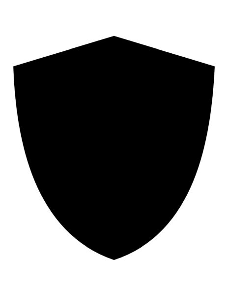 黑色siluet shield PNG图片，免费图