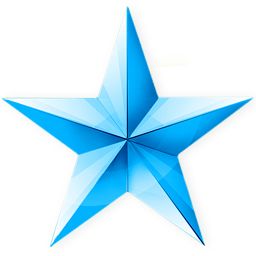 蓝色星星PNG免抠图透明素材 16设计网编号:1593