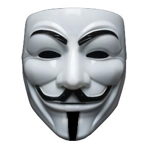匿名面具 PNG透明元素免抠图素材 16素材网编号:25781
