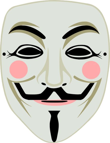 匿名面具 PNG透明元素免抠图素材 16素材网编号:25787
