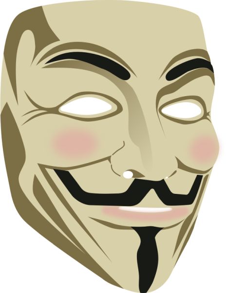 匿名面具 PNG透明元素免抠图素材 16素材网编号:25789