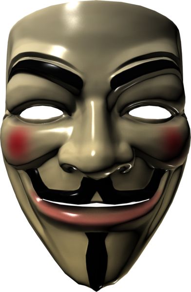 匿名面具 PNG透明元素免抠图素材 16素材网编号:25802