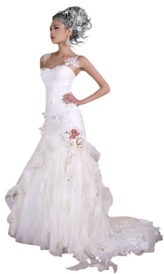 新娘礼服 PNG透明元素免抠图素材 16素材网编号:19543