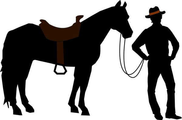 Cowboy siluete PNG免抠图透明素材 普贤居素材编号:40702