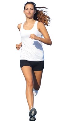 奔跑的女人PNG透明元素免抠图素材 16素材网编号:11706