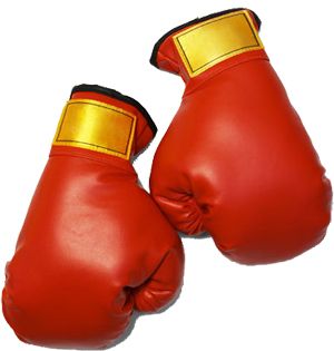 红色拳击手套PNG透明背景免抠图元素 素材中国编号:10493