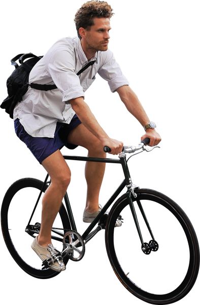 骑自行车的人 PNG透明元素免抠图素材 16素材网编号:55742