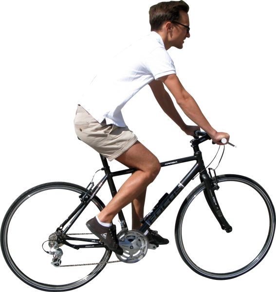 骑自行车的人 PNG透明元素免抠图素材 16素材网编号:55751