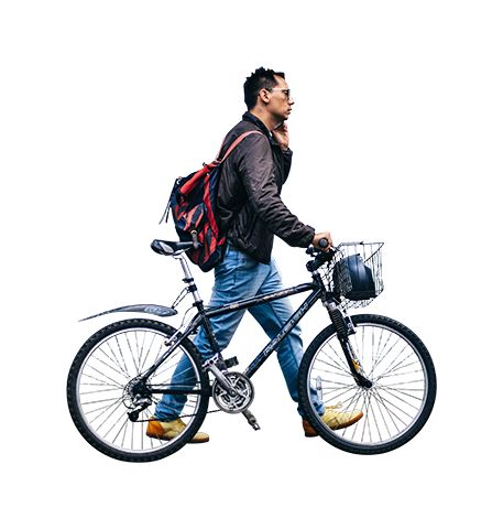 骑自行车的人 PNG透明元素免抠图素材 16素材网编号:55734