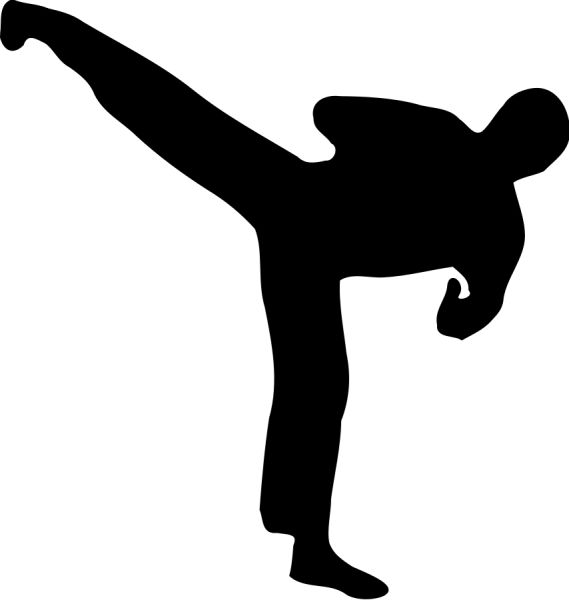 Karate siluete PNG透明背景免抠图