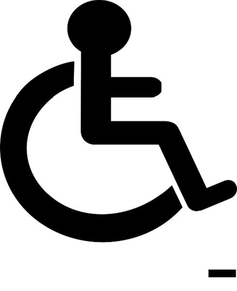 残疾人障碍符号PNG透明背景免抠图