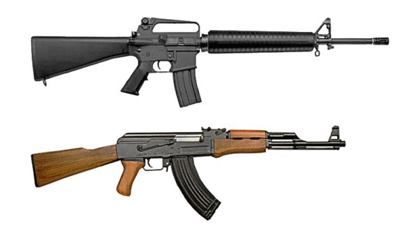 M16,AKM,卡拉什,俄罗斯突击步枪PNG透明背景免抠图元素 素材中国编号:1434